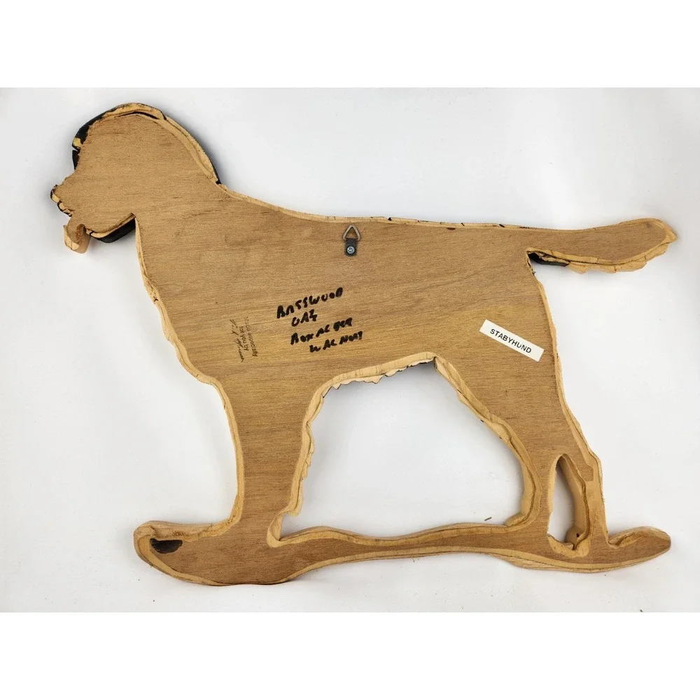 Wood Intarsia Stabyhoun English Setter Field Dog Pointer Handmade Wall Artisan‎